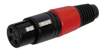 XLR Plug 3polig Female Rood